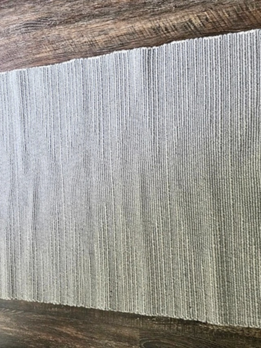 Gray Fringed Accent Rug